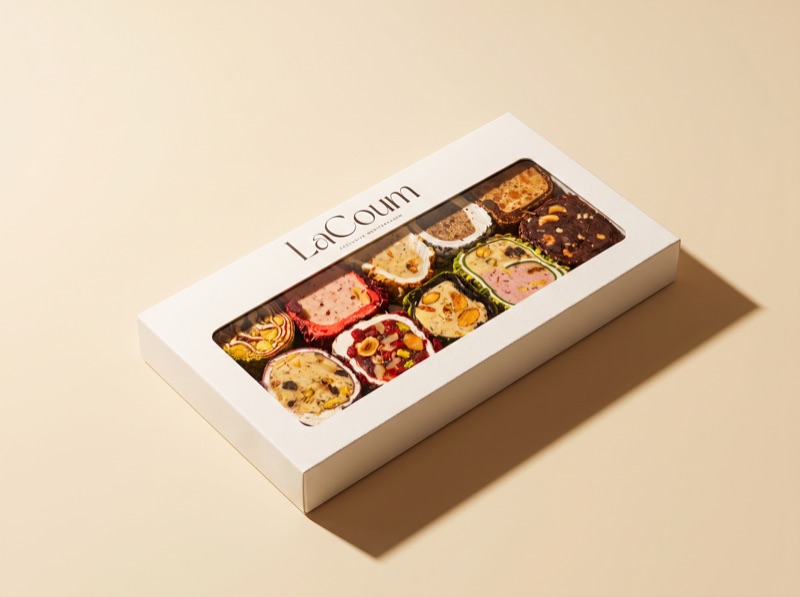 A box of lokum (Turkish delight), among the best Eid and Ramadan desserts in Amsterdam, from Ruma